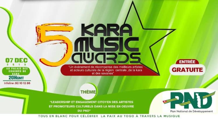 CULTURES: 5è EDITION DE KARA MUSIC AWARDS